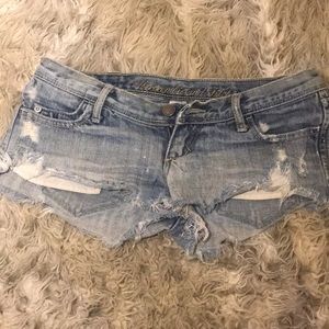 Denim super cut-off shorts